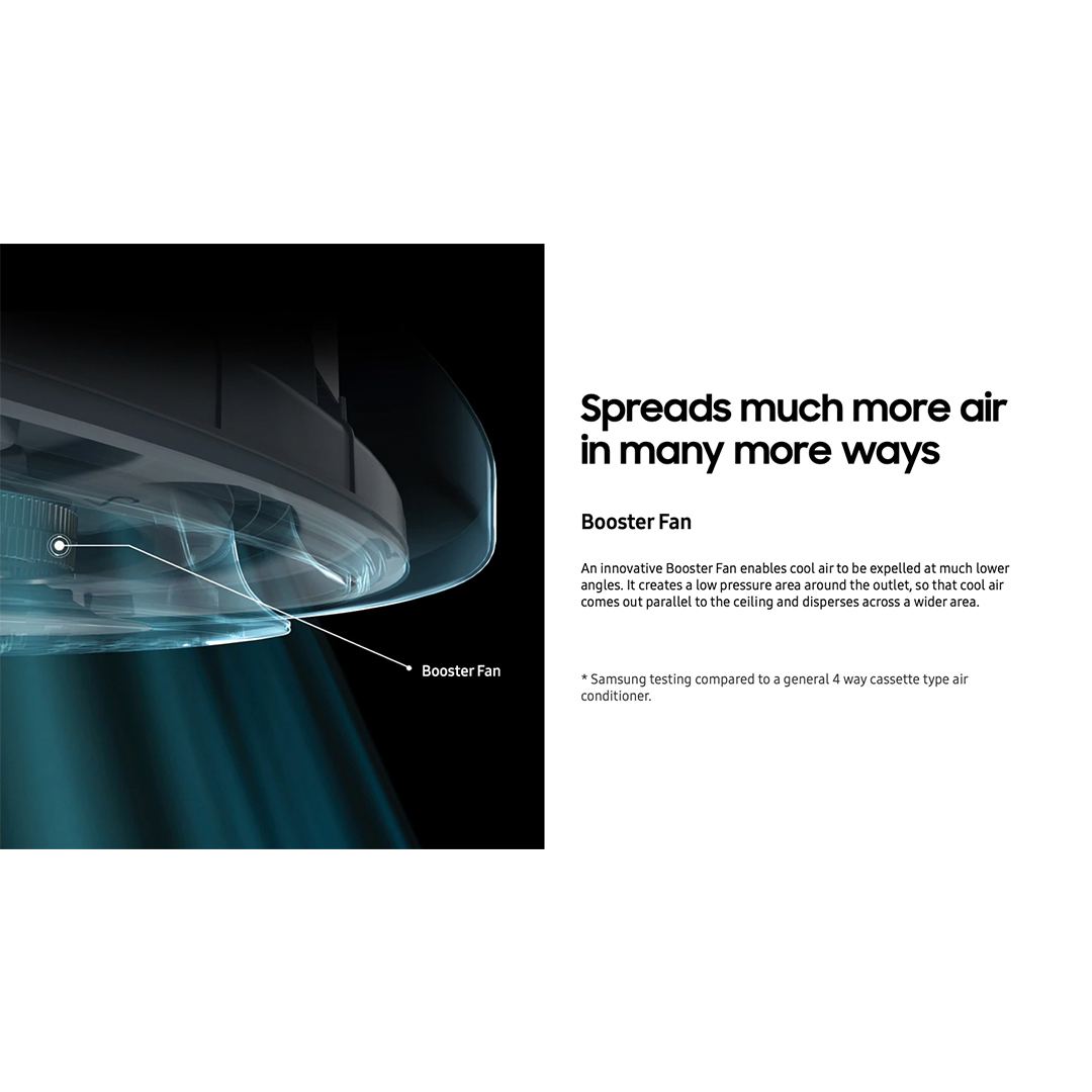 Samsung AC Cassette Inverter 360 Wind-Free 6 PK - Hitam - AC140FE6DKF/EA | AC140 FE6DKF